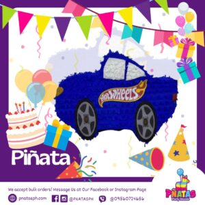 Hot Wheel (Blue) with confetti